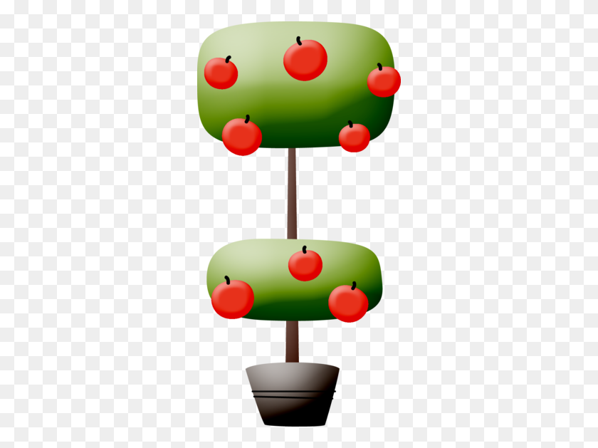 286x569 Apple Tree Topiary Clip Art Clip Art - Topiary Clipart