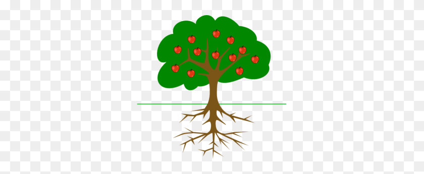 297x285 Apple Tree With Roots Clip Art - Free Apple Tree Clipart