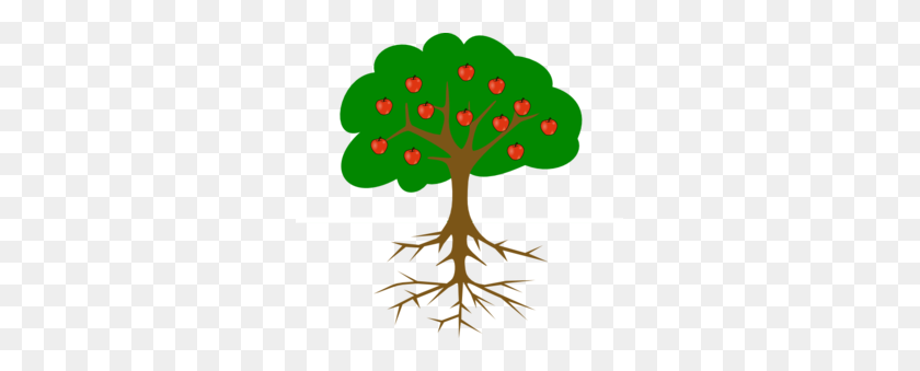 299x279 Apple Tree With Roots Clip Art Grandparents Day - Simple Tree Clipart