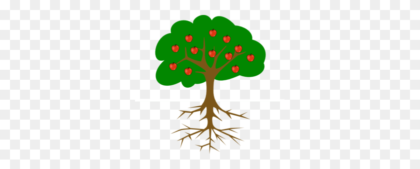 299x279 Manzano Con Raíces Clipart Día De Los Abuelos - Simple Árbol Clipart