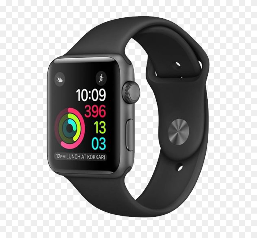 720x720 Apple Watch Series Mm Space Gray Aluminum Case With Black - Apple Watch PNG