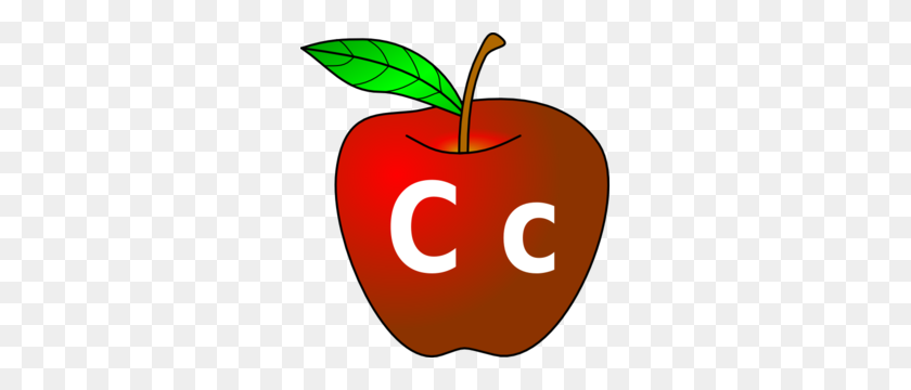 285x300 Apple With C C Clip Art - Apple Logo Clipart