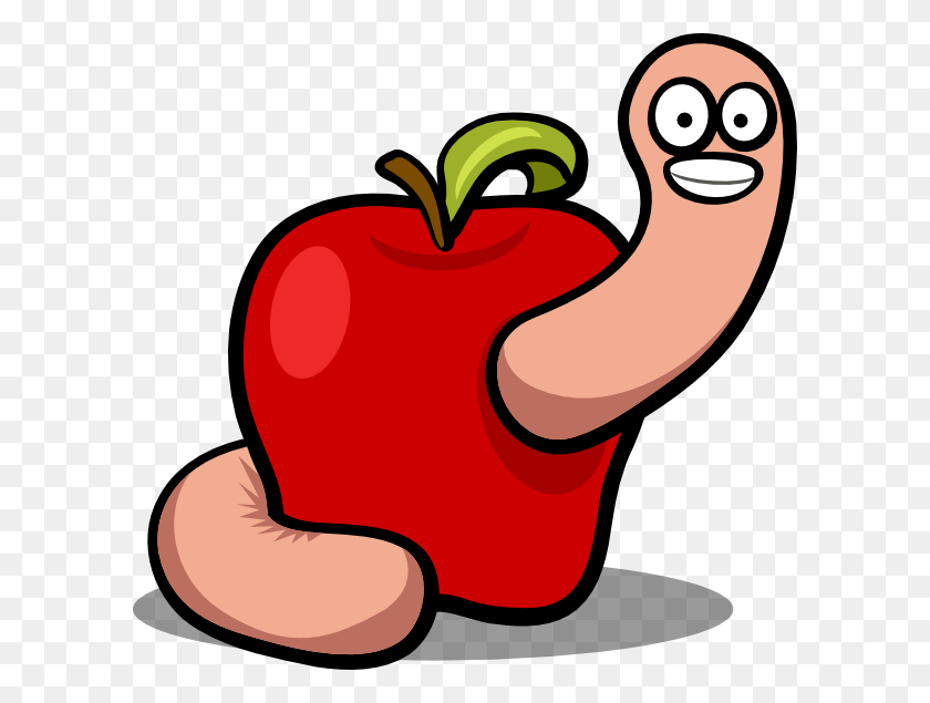 600x575 Apple Worm Png Clip Arts For Web - Worm PNG