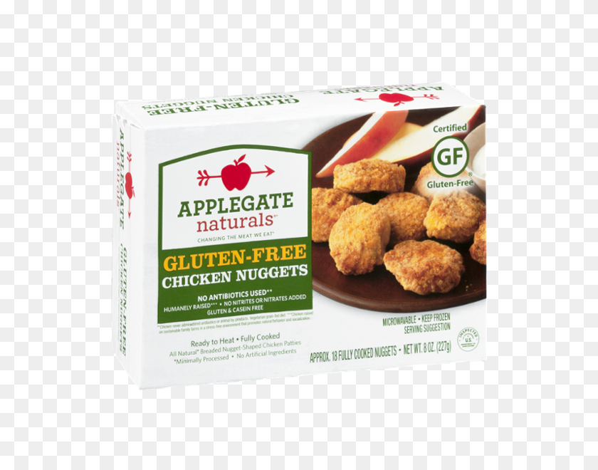 600x600 Applegate Naturals Chicken Nuggets Gluten Free - Chicken Nugget PNG