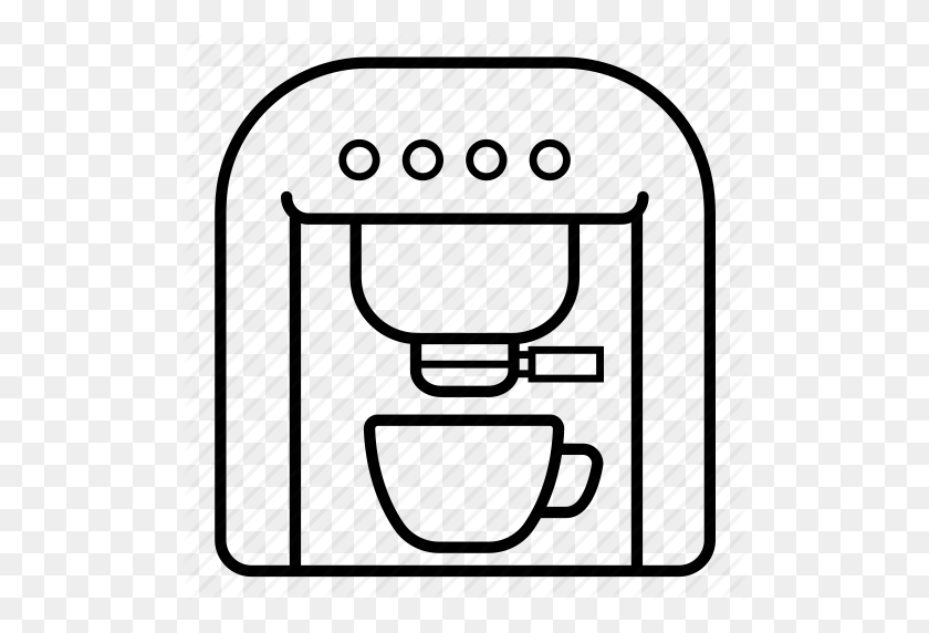 512x512 Appliance, Coffee, Coffeemaker, Electric, Espresso, Machine, Maker - Chef Hat And Apron Clipart