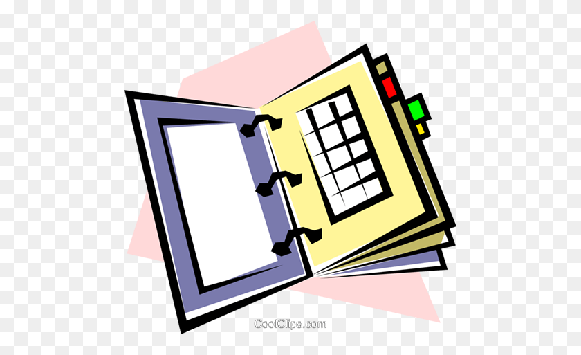 480x453 Appointment Book Royalty Free Vector Clip Art Illustration - Appointment Clipart