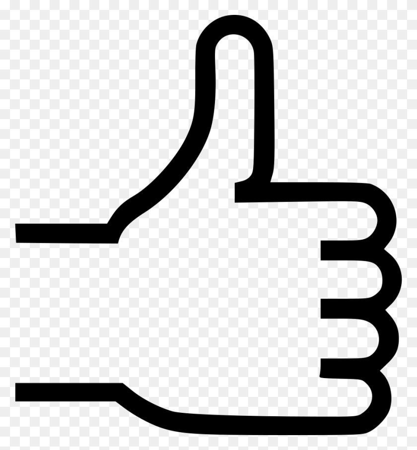 902x980 Approve Like Thumb Thumbs Up Vote Png Icon Free Download - Thumbs Pointing To Self Clipart