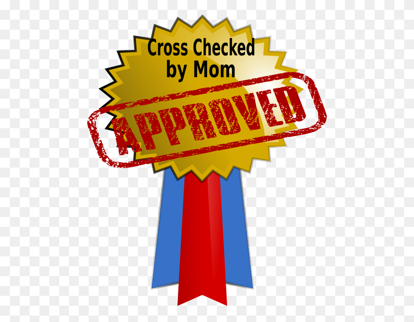 486x593 Approved - Mom Clipart