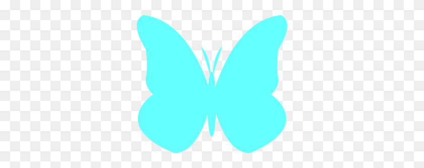 298x273 Aqua Butterfly Clip Art - Butterfly Border Clipart