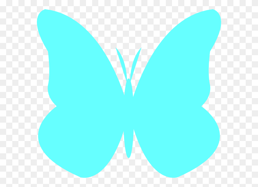 600x550 Aqua Butterfly Png, Clip Art For Web - Butterfly PNG Clipart