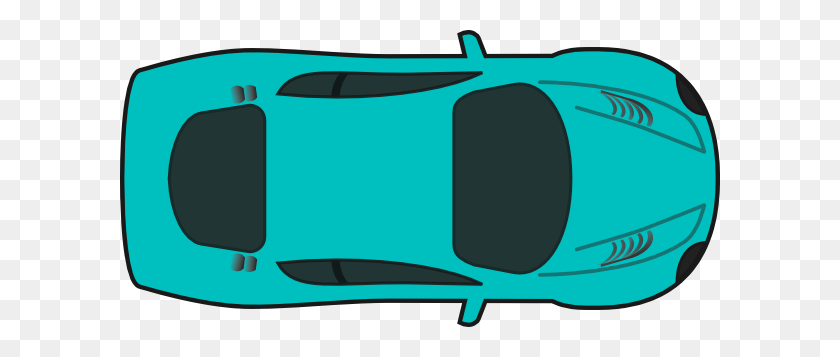 600x297 Aqua Car - Вид Сбоку Автомобиля Клипарт
