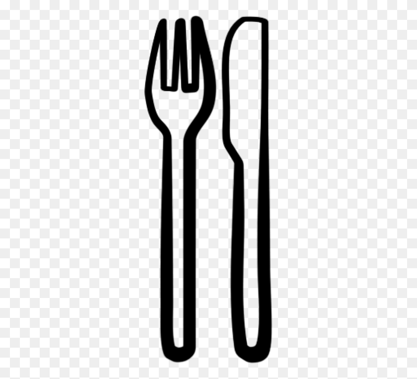 260x703 Aqua Clipart Spoon Fork Png Download - Spoon Clipart Black And White