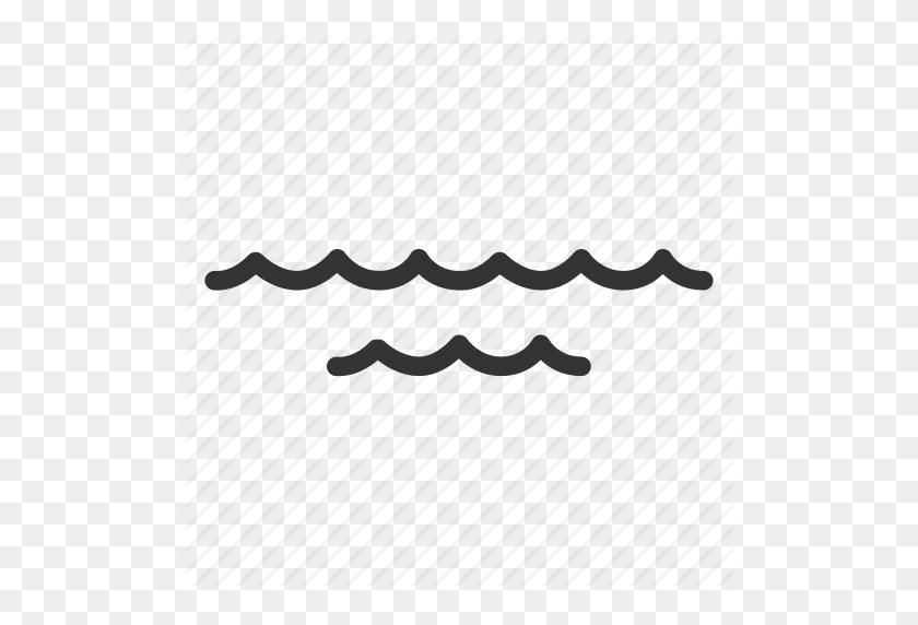 512x512 Aqua, Marine, Nautical, Ocean, Sea, Water, Wave Icon - Black And White Wave Clipart