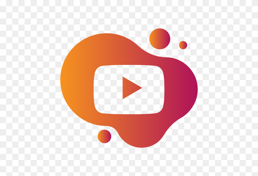 512x512 Aquarelle, Bubble, Gradient, Liquid, Pink, Watercolour, Yellow - PNG Youtube Logo