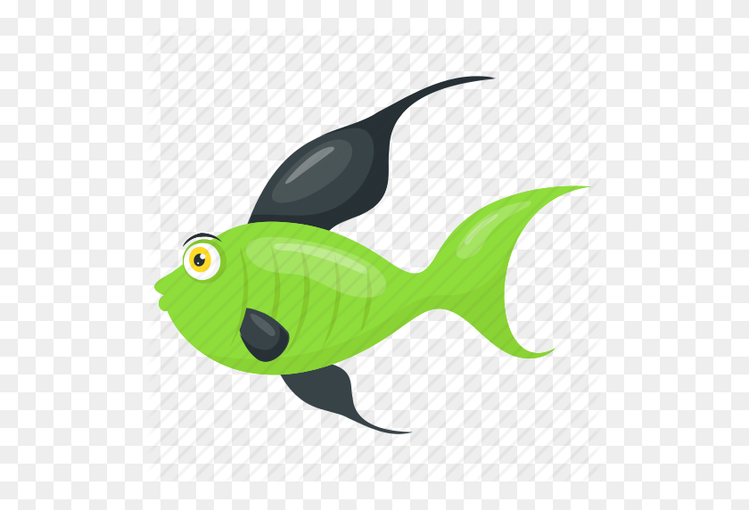 512x512 Водное Животное, Фон Рыба, Мультфильм Рыба, Рыба, Значок Зеленая Рыбка - Мультфильм Рыба Png