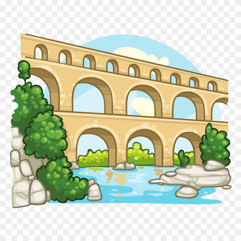 1024x1024 Aqueduct Clipart Ancient Roman Aqueduct - Ancient Rome Clipart