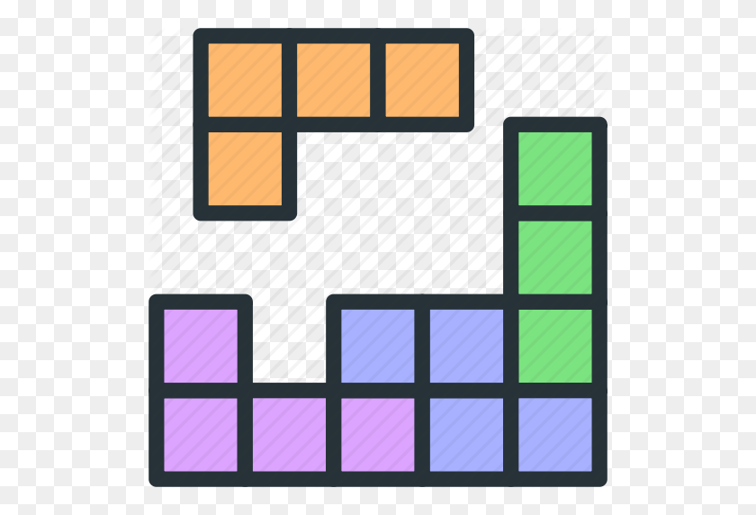 512x512 Arcade, Game, Gaming, Retro, Tetris Icon - Tetris PNG