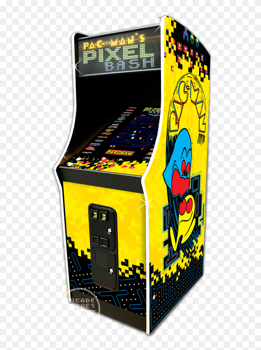 580x1068 Arcade Heroes Bandai Namco Debuts Pac Man's Pixel Bash At Bowl - Arcade Machine PNG