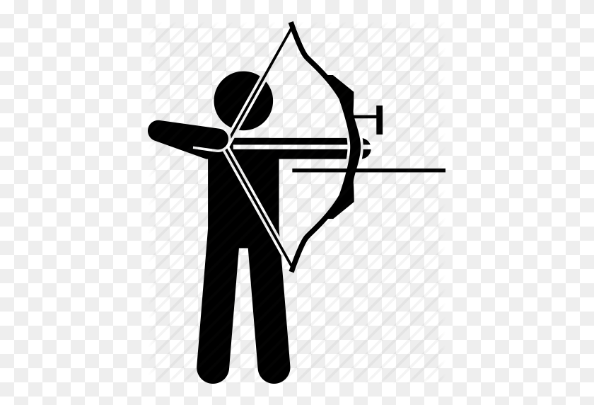 421x512 Archer, Archery, Arrow, Bow, Man, Objective Icon - Archery PNG