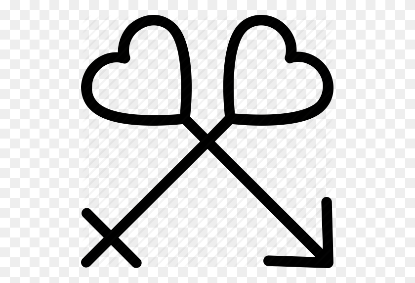512x512 Archery, Arrow, Bow, Cupid Bow, Heart Arrows Icon - Heart Arrow PNG