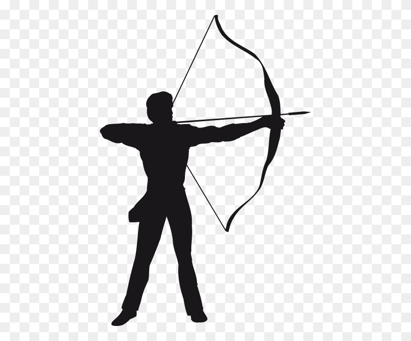 432x638 Archery Silhouette Archery Archery, Silhouette - Archery PNG
