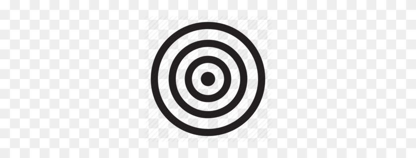 260x260 Archery Target Black And White Clipart - Archery Clipart Black And White