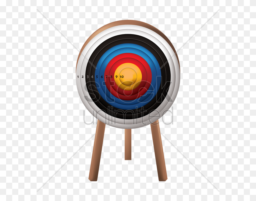 600x600 Archery Target Board Vector Image - Archery Target Clipart