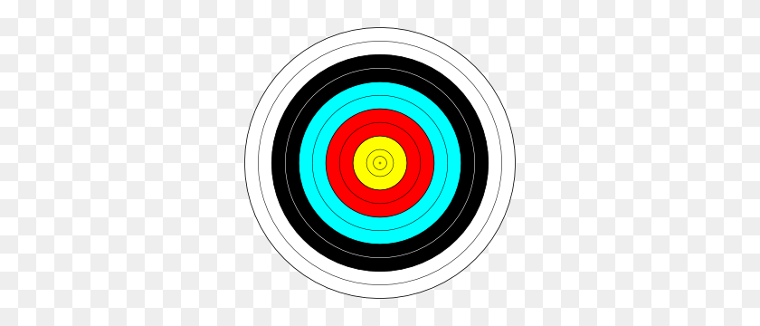 300x300 Archery Target Clip Art - Archery Target Clipart