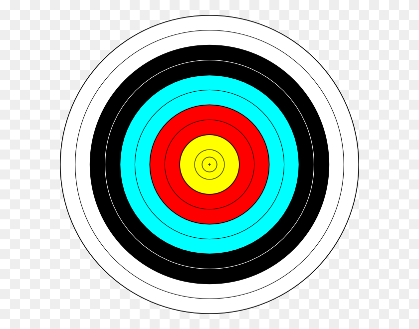600x600 Archery Target Clip Art Free Vector - Target Clipart