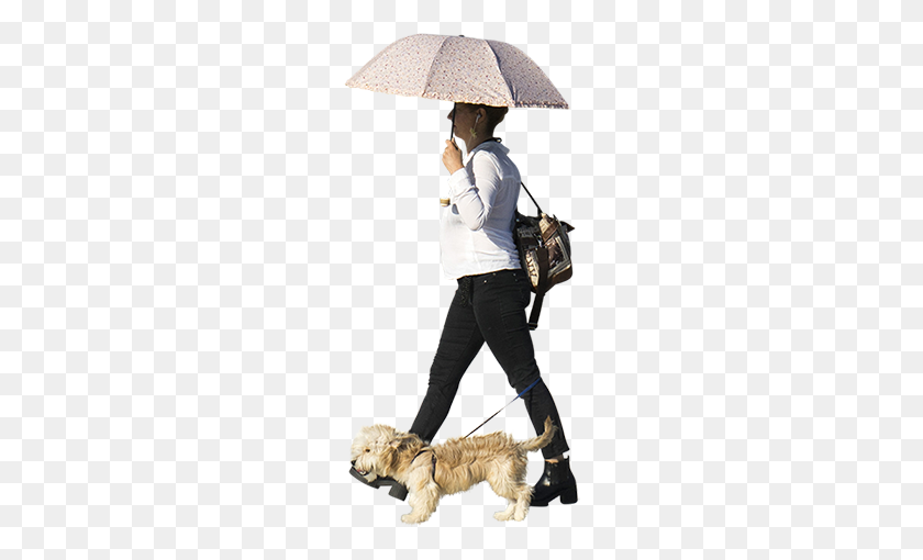 450x450 Architectural Entourage Of A Woman Walking With Her Small Yellow - Hot Woman PNG