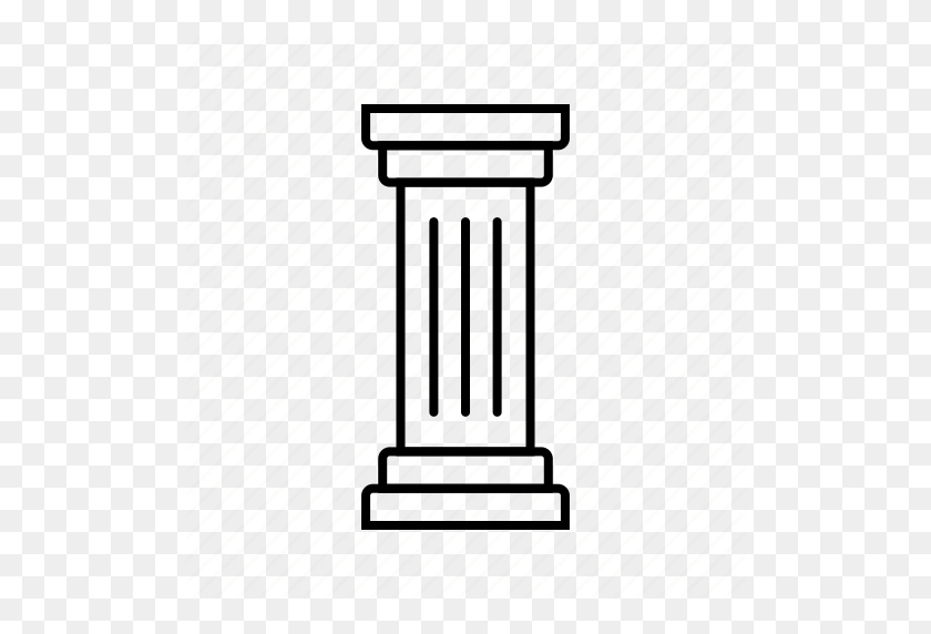 512x512 Architecture, Art, Column, Greek, Piller, Pole Icon - Greek Column PNG