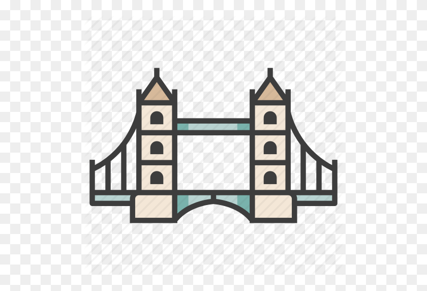 512x512 Архитектура, Достопримечательность, Англия, Достопримечательность, Лондонский Мост, Река - Ориентир Клипарт
