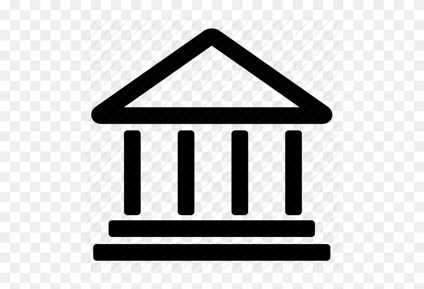 512x512 Arquitectura, Banco, Banca, Edificio, Finanzas, Casa, Icono De Biblioteca - Icono De Banco Png