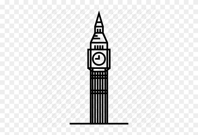 512x512 Arquitectura, Big Ben, Landmark, Londres, Viajes, Reino Unido Icono - Big Ben Png
