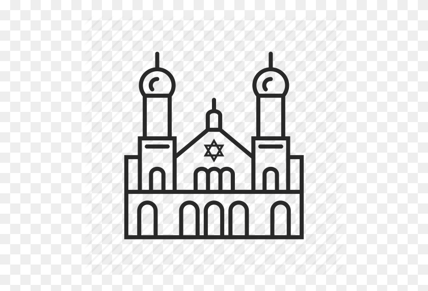 512x512 Arquitectura, Edificio, Iglesia, Casa, Religión, Sinagoga, Icono, -, Sinagoga, Imágenes Prediseñadas