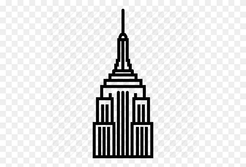 512x512 Arquitectura, Edificio Empire State, Famoso, Monumento - Empire State Building Clipart
