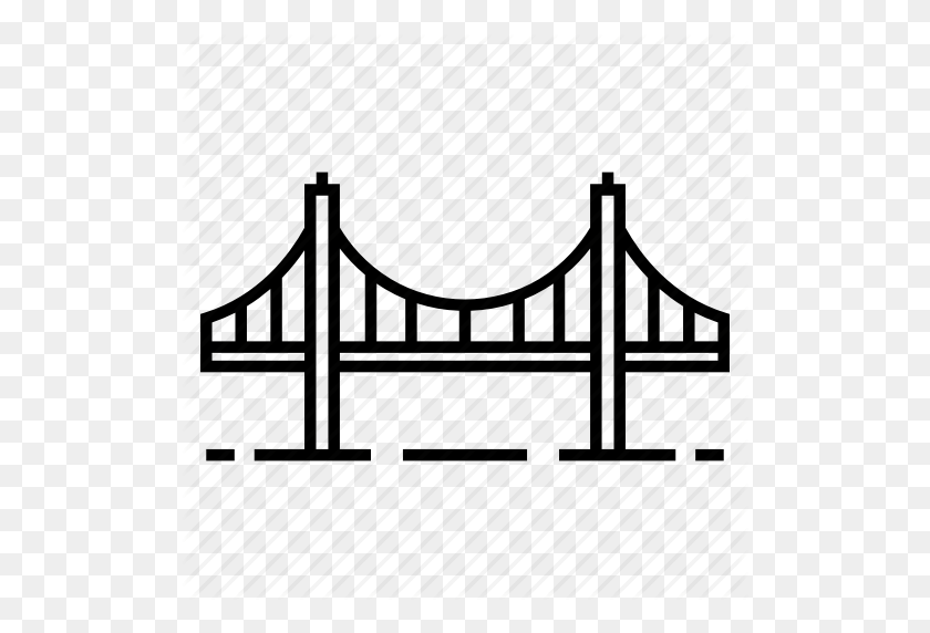 512x512 Architecture, Cable, Golden Gate Bridge, Landmark, Structure - Golden Gate Bridge PNG