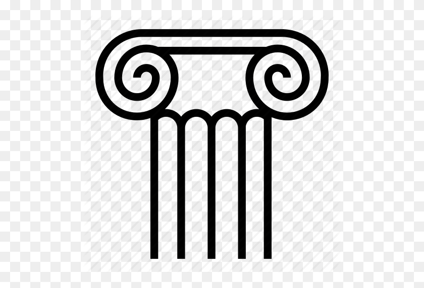 512x512 Architecture, Column, Greek Column, History, Museum, Pillars Icon - Greek Column Clipart