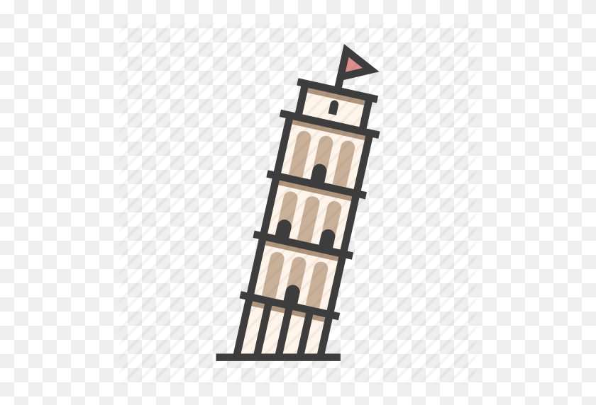 512x512 Arquitectura, Europa, Histórico, Italia, Punto De Referencia, Torre Inclinada - La Torre Inclinada De Pisa Png