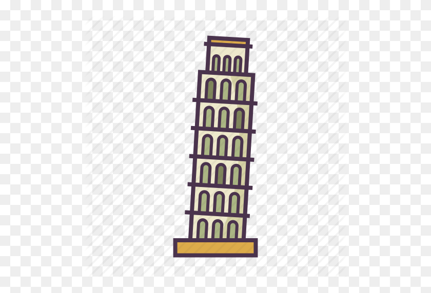 512x512 La Arquitectura, Italia, Hito, La Torre Inclinada De Pisa Icono - La Torre Inclinada De Pisa Png