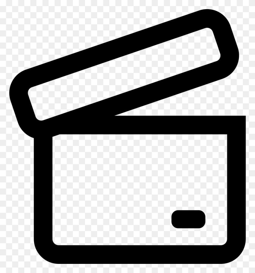 912x980 Archive Opened Box Outline Png Icon Free Download - Box Outline PNG