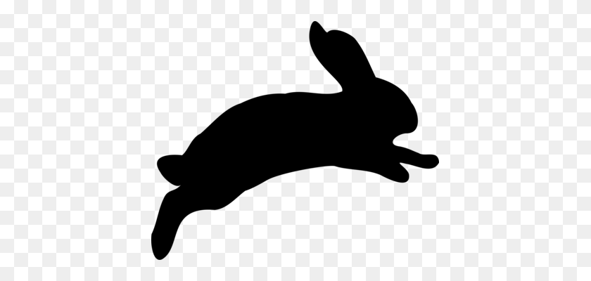 409x340 Arctic Hare European Hare European Rabbit Snowshoe Hare Domestic - Bunny Clipart Outline