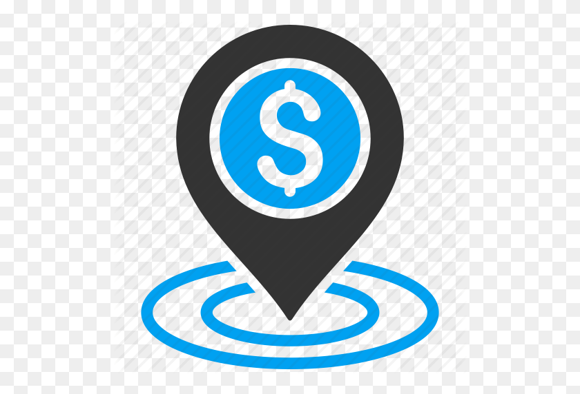 512x512 Area, Bank Placement, Currency, Dollar Location, Money, Place - Money Symbol PNG