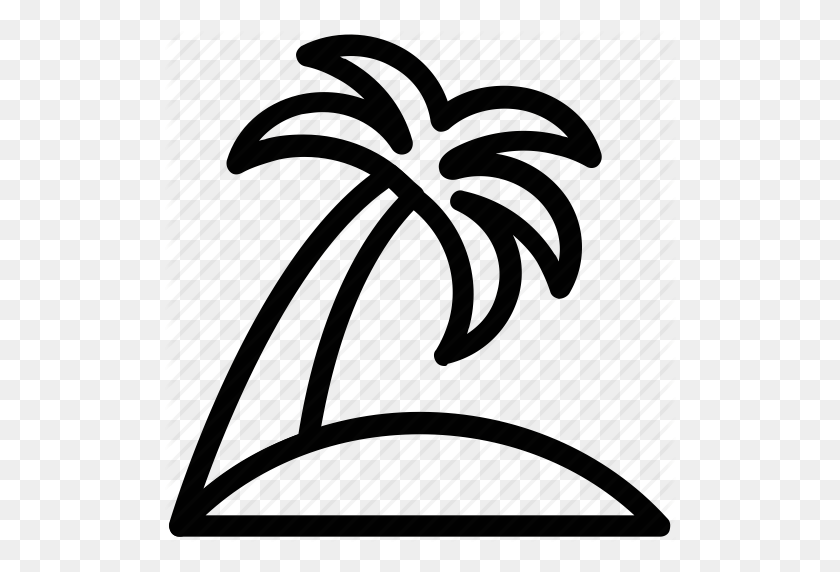 512x512 Arecaceae, Beach Tree, Coconut Tree, Palm, Palm Tree Icon - Treeline PNG