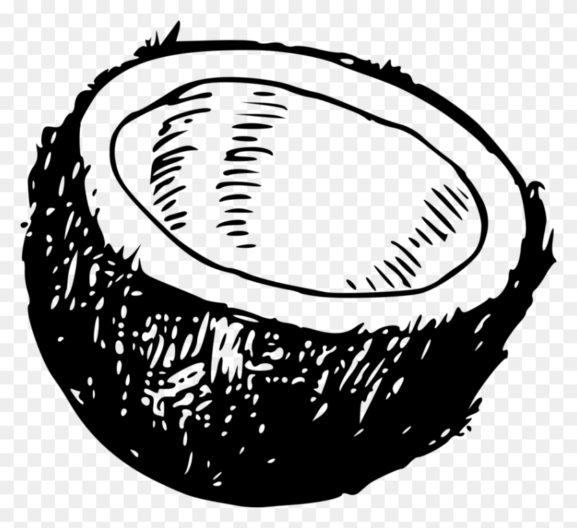 825x750 Arecaceae Coconut Computer Icons Drawing Line Art - Scarecrow Clipart Black And White