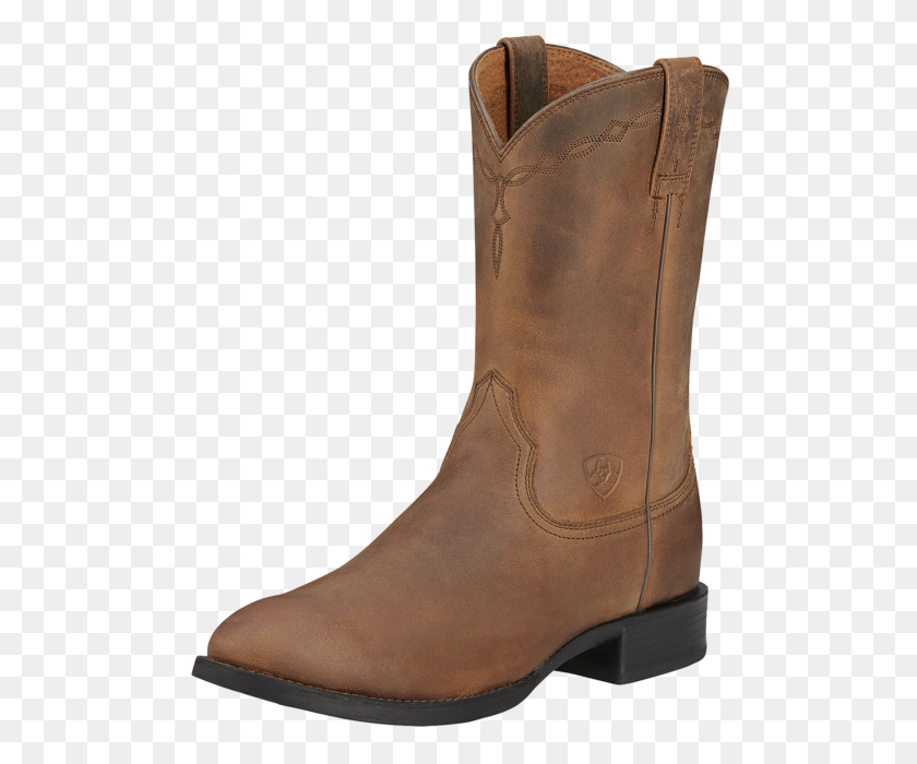 503x640 Ariat Western Boots Mens Cowboy Heritage Roper D Brown - Cowboy Boots PNG
