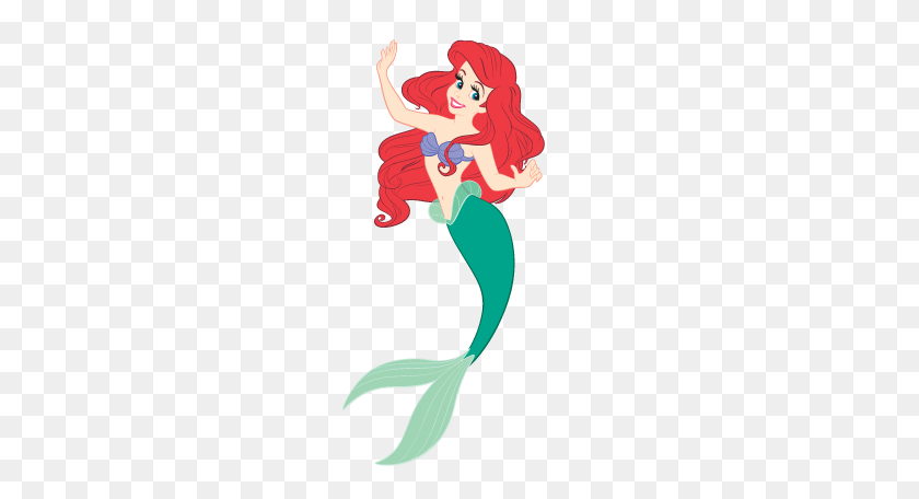 216x396 Ariel Little Mermaid Png Transparent Ariel Little Mermaid - Mermaid Shell Clipart