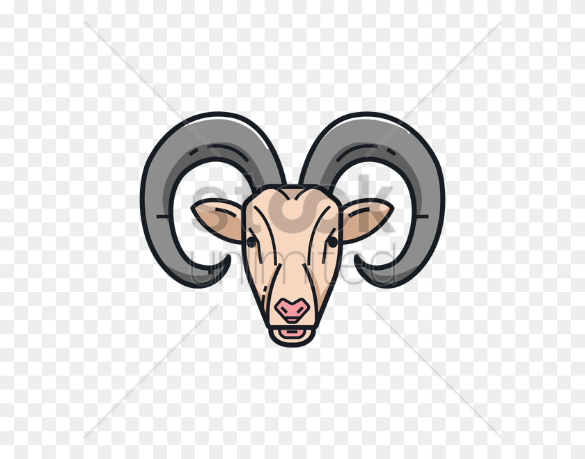 600x600 Aries Vector Image - Bighorn Sheep Clipart
