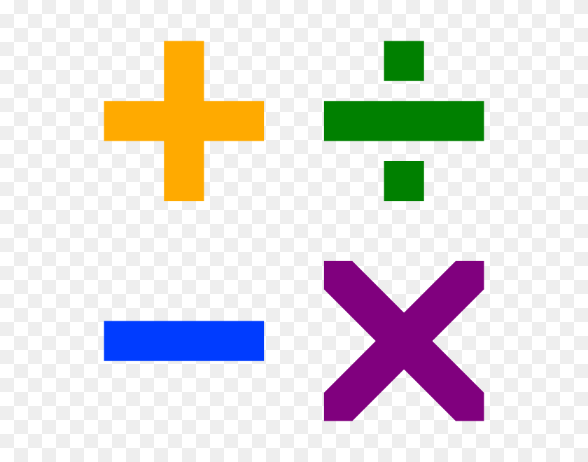 600x600 Arithmetic Symbols - Math Signs Clipart