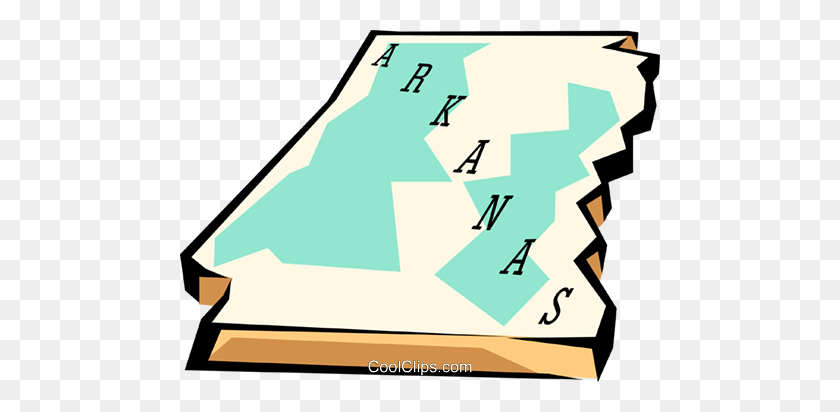 480x352 Карта Штата Арканзас Роялти Бесплатно Векторные Иллюстрации - Арканзас Клипарт